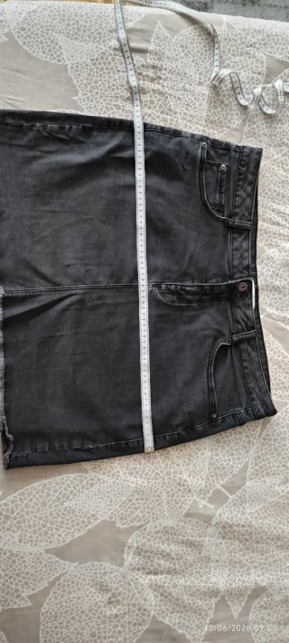 Falda vaquera negra CORTFIEL Talla XL