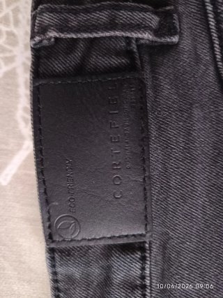 Falda vaquera negra CORTFIEL Talla XL