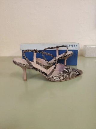 Zapatos tacón piel serpiente Marypaz T.36