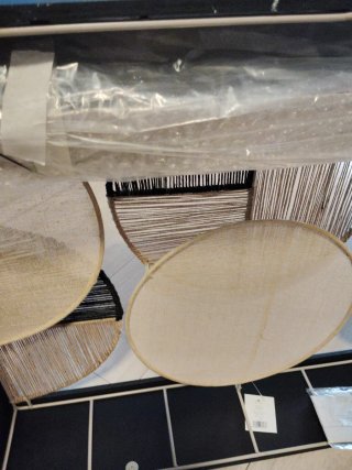 Panel Decorativo Pared Madera Y Yute