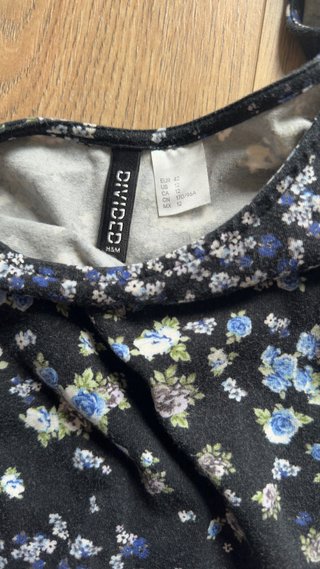 Vestido floral negro H&M Divided