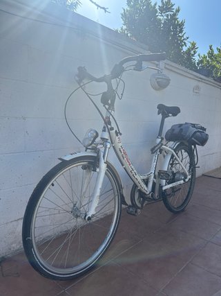 Bicicleta Eléctrica Holandesa Blanca