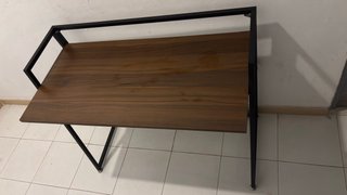 Mesa escritorio plegable madera y metal