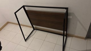 Mesa escritorio plegable madera y metal