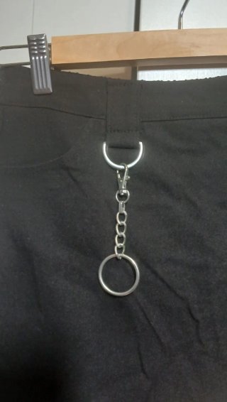 Falda Pantalón Cuadros Anilla Cinturón Bershka