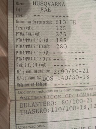 Chasis Husqvarna 610 TE 1994 documentado.