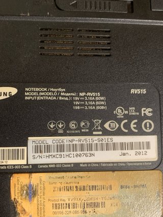Portátil Samsung Plata y Negro