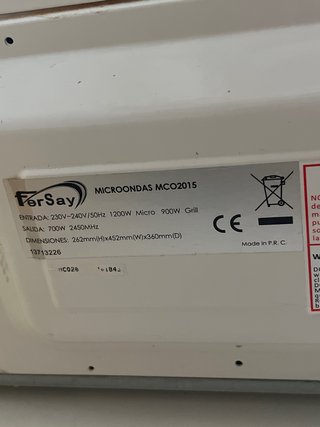 Horno Microondas Fersay Beige