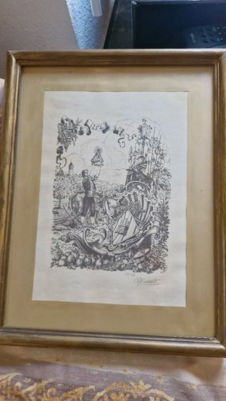 Grabado Original Alberto Guallart - Fundación de C