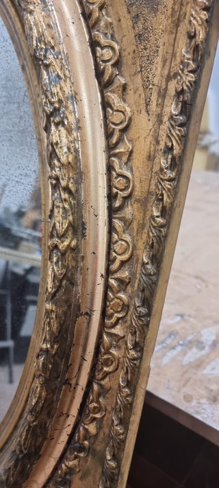 Espejo Antiguo Dorado S. XIX La Camerana
