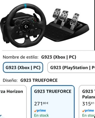 Volante Logitech G923 TRUEFORCE Xbox/PC