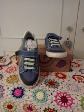 Zapatos Pablosky niño azul/verde talla 35