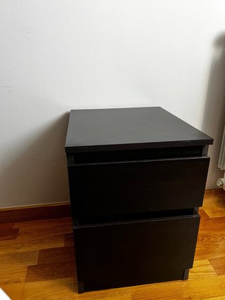 Mesita de noche Kullen Ikea Negra