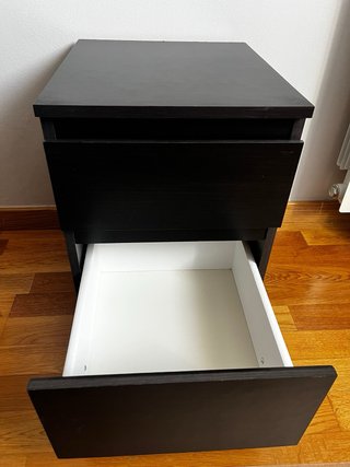 Mesita de noche Kullen Ikea Negra