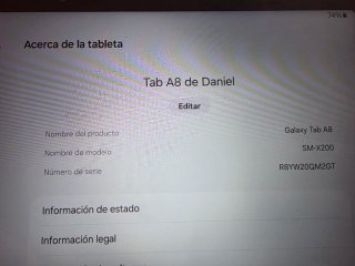 Tablet Samsung 10" Negra