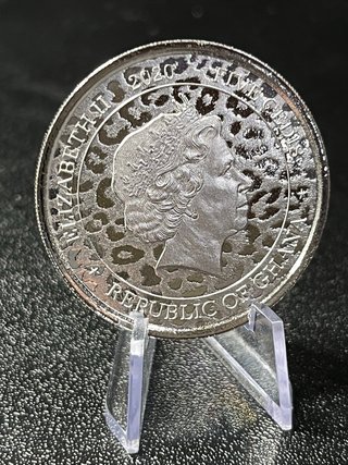 Moneda Plata Leopardo Africano Ghana 2020 1 oz