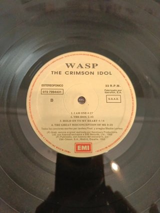 W.A.S.P. The Crimson Idol LP 1992 EMI España