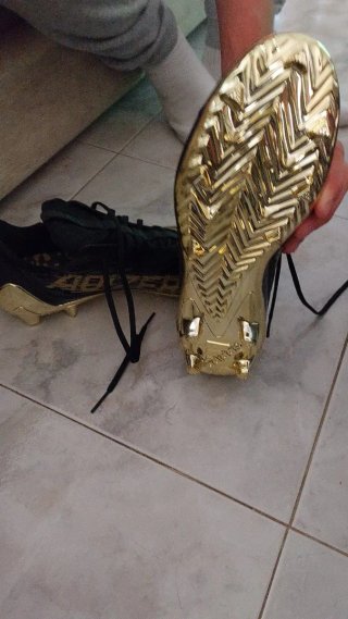 Adidas Adizero Botas Fútbol Negras y Doradas