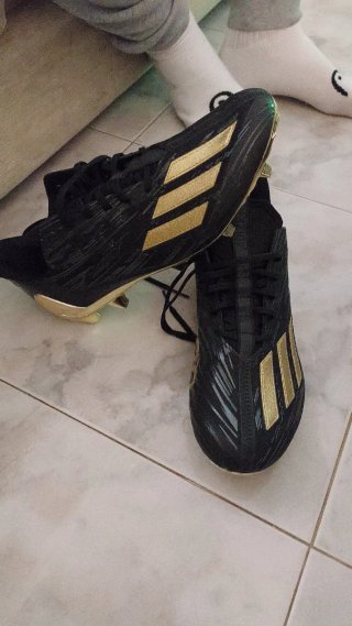 Adidas Adizero Botas Fútbol Negras y Doradas