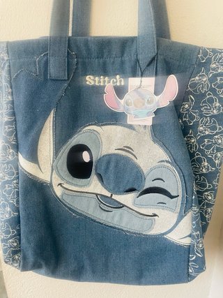 Bolsa de tela vaquera STICH Disney