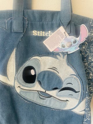 Bolsa de tela vaquera STICH Disney
