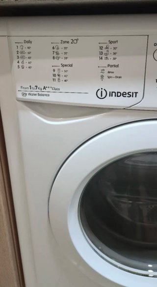 Lavadora Indesit 7kg Blanca A+++