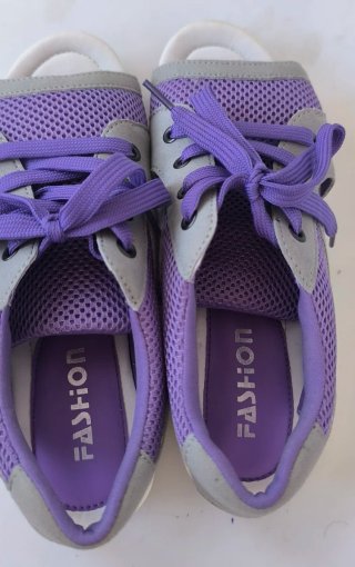 Sandalias deportivas mujer morado y gris