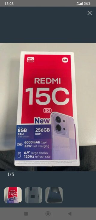Xiaomi Redmi 15C 256GB 8GB RAM Rosa/Nero