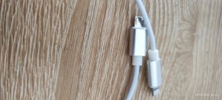 Cable 2 en 1 Lightning y Micro USB Blanco