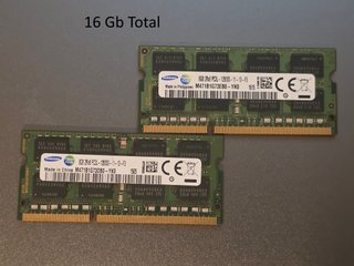 2 Módulos Samsung DDR3L 8GB 1600MHz SODIMM 16Gb