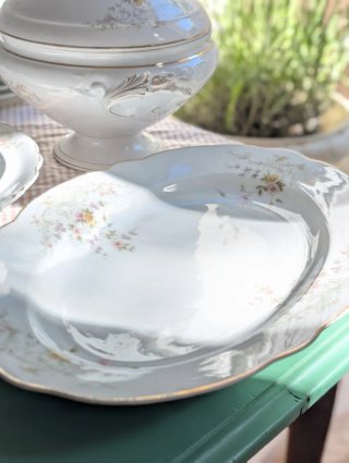 Vajilla porcelana francesa vintage floral