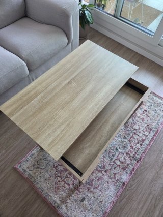 Mesa ratona baja madera estilo nórdico