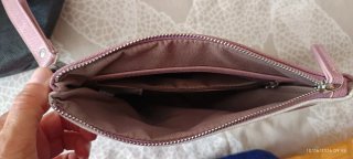 Bolso Misako bandolera rosa y beige