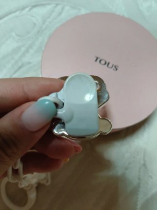 Chupetero Tous Oso Rosa y Cadena Blanca