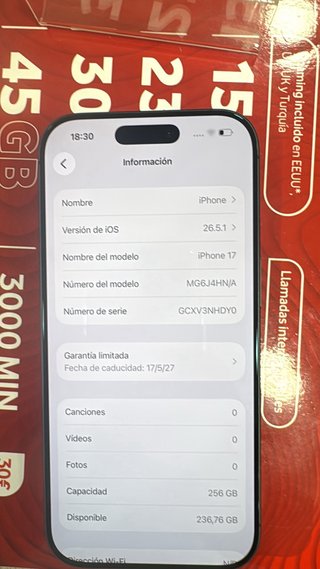 iPhone 17 256GB Nero 0 cicli