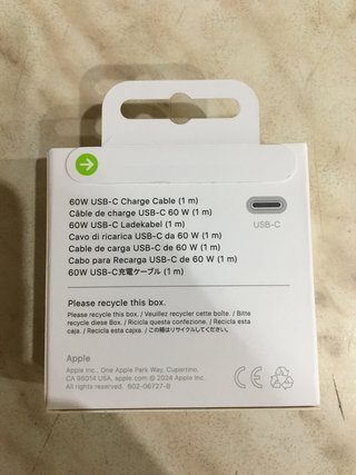 Apple Cavo USB-C 60W 1m