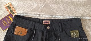 Chaqueta vaquera negra bordada Talla M