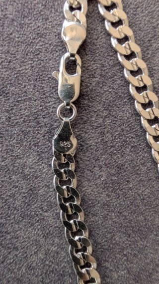 Cadena chapada en plata 925