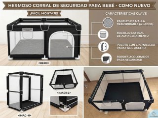 Pack Bebé Kikka Boo 3en1: Carrito, Corral y Mecedo