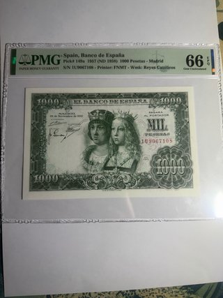 2 Billetes 1000 Pesetas Reyes Católicos 1957.