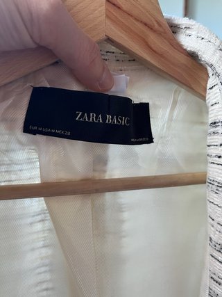 Abrigo Zara Basic Beige/Gris Talla M