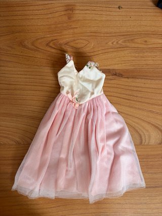 Vestido Nancy Años 80 Blanco Encaje Rosa