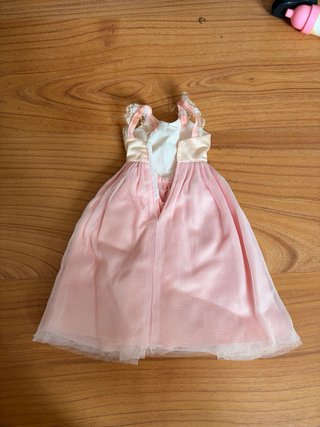 Vestido Nancy Años 80 Blanco Encaje Rosa