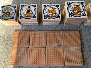 Lote Azulejos Antiguos Dibujos Variados