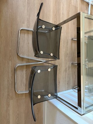 Mesa de cristal extensible
