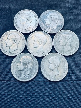 Lote 7 Duros de plata
