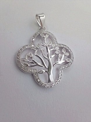 Colgante Plata de Ley y Circonitas, Árbol Vida
