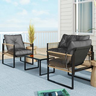 Conjunto Muebles Jardín Ratán Sintético