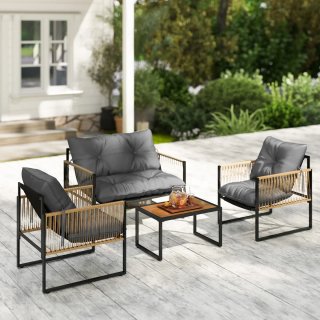 Conjunto Muebles Jardín Ratán Sintético