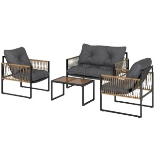 Conjunto Muebles Jardín Ratán Sintético